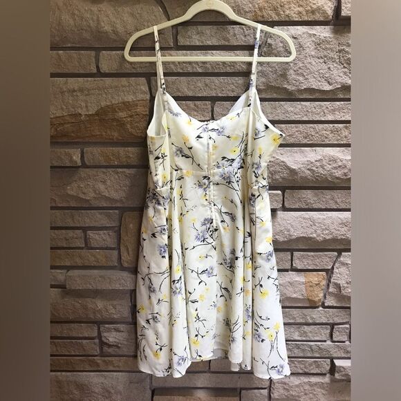 ModCloth Living Lightheartedly Sundress Ivory Print XL - Picture 2 of 8